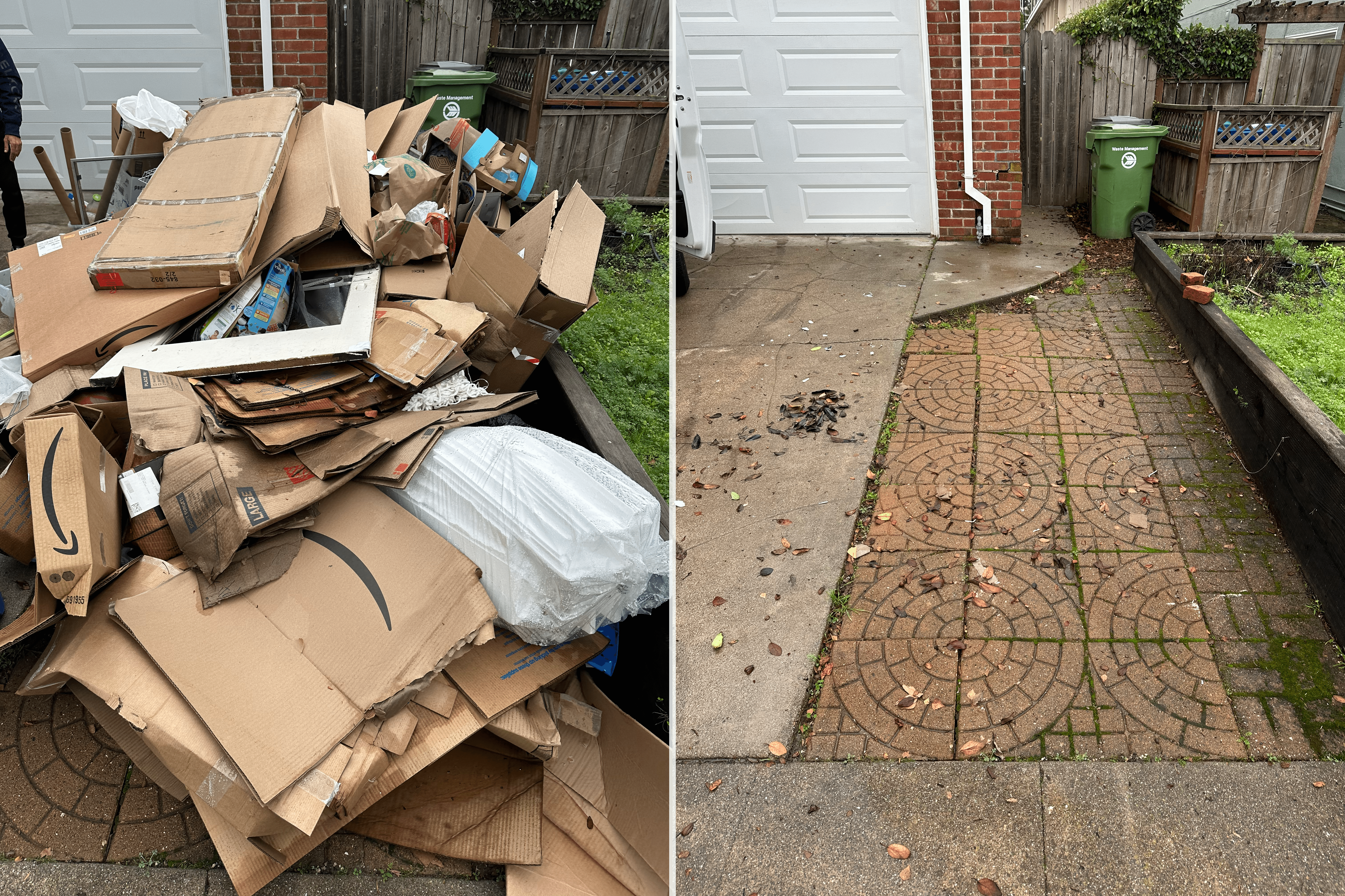 Another clean space after junk removal